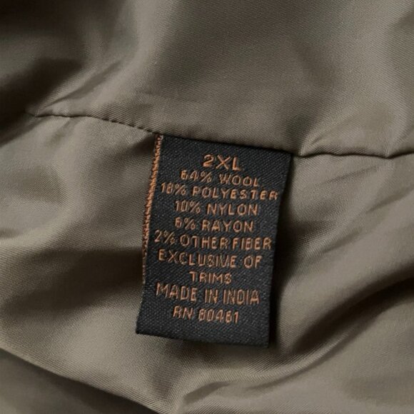 Guide Gear Hunting Coat Mens 2XL Jacket Parka Hooded Wool Camo Zip Buttons VTG - Picture 9 of 10